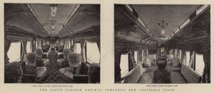 De nieuwe vestibuletrein van de South Eastern Railway Company
