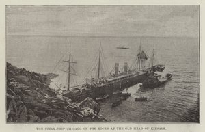 Het Stoomschip Chicago op de Rotsen bij de Oude Hoofd van Kinsale door English Photographer