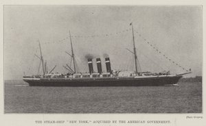 Het stoomschip New York, verworven door de Amerikaanse regering door English Photographer