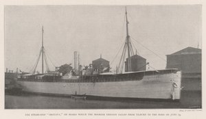 Het Stoomschip Orotava, aan boord waarvan de Moorse Ambassade op 24 juni van Tilbury naar de Nore voer door English Photographer