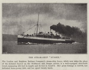 Het stoomschip Sussex