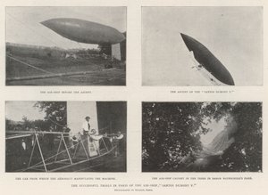 De Succesvolle Proeven in Parijs van het Luchtschip Santos Dumont V