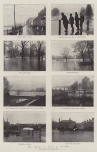 De Theems in overstroming bij Windsor
