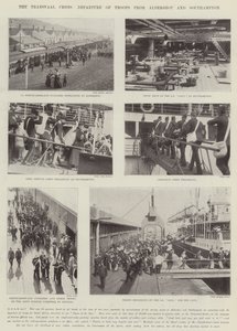 De Transvaal-crisis, vertrek van troepen uit Aldershot en Southampton door English Photographer