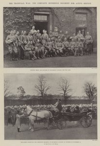 De Transvaalse Oorlog, het Samengestelde Huishoudelijke Regiment voor Actieve Dienst door English Photographer