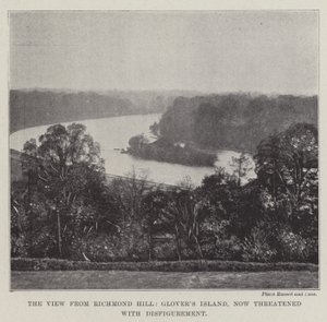 Het Uitzicht vanaf Richmond Hill, Glovers Island, nu bedreigd met Verminking