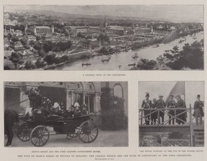 Het bezoek van prins Hendrik van Pruisen aan Ierland, de Duitse prins en de hertog van Connaught bij de tentoonstelling van Cork door English Photographer