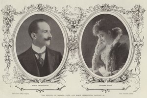 De bruiloft van Madame Patti en Baron Cederstrom, 25 januari door English Photographer