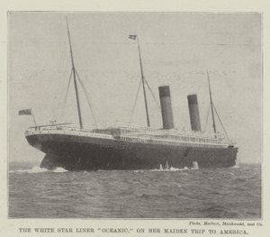 De White Star Liner Oceanic, op haar eerste reis naar Amerika door English Photographer