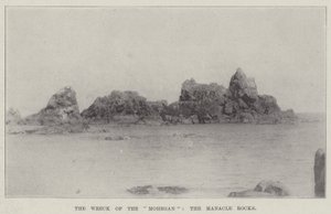 Het wrak van de Mohegan, de Manacle Rocks