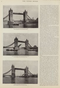 De bouw van de Tower Bridge, Londen door English Photographer