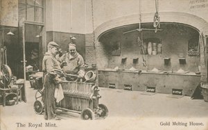 Het goudsmelthuis van de Koninklijke Munt, Londen