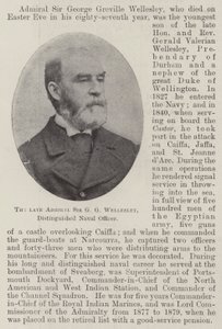 Wijlen admiraal Sir G G Wellesley, vooraanstaand marineofficier door English Photographer