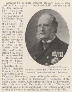 De overleden Admiraal Sir W H Stewart, GCB, voormalig Bevelhebber in Devonport door English Photographer