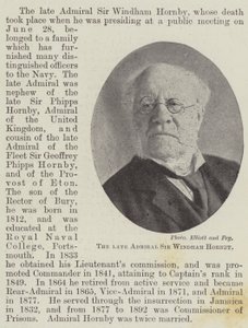 De overleden admiraal Sir Windham Hornby door English Photographer