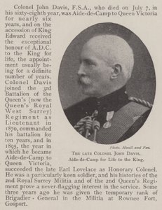 De overleden kolonel John Davis, adjudant voor het leven van de koning door English Photographer