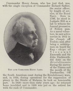 Wijlen commandant Henry James door English Photographer