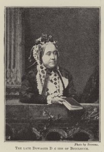 De overleden Dowager Hertogin van Buccleuch door English Photographer