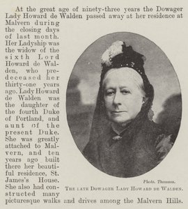 De overleden Douairière Lady Howard de Walden