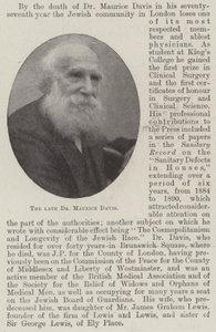 De wijlen Dr. Maurice Davis door English Photographer