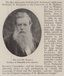 De overleden Dr Roberts, professor in humaniora aan St Andrews door English Photographer