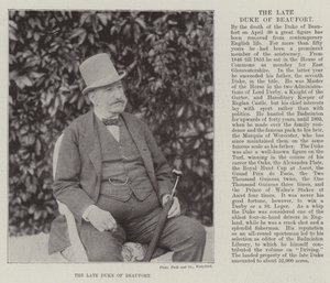 De overleden hertog van Beaufort door English Photographer