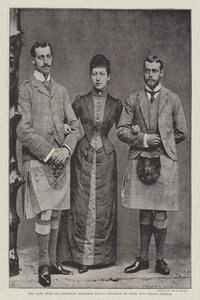 De overleden Hertog van Clarence, Prinses Louise (Hertogin van Fife), en Prins George door English Photographer