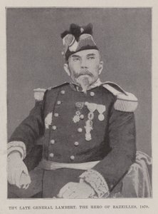 De overleden generaal Lambert, de held van Bazeilles, 1870 door English Photographer