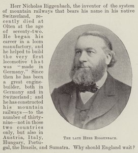 De overleden Herr Riggenbach door English Photographer