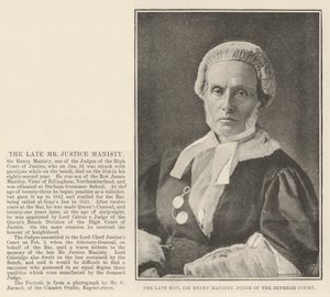 De wijlen eerwaarde Sir Henry Manisty, rechter van het Hooggerechtshof door English Photographer