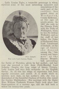 De overleden Lady Louisa Tighe