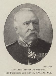 De overleden luitenant-generaal Sir Frederick Middleton, KCMG, CB door English Photographer