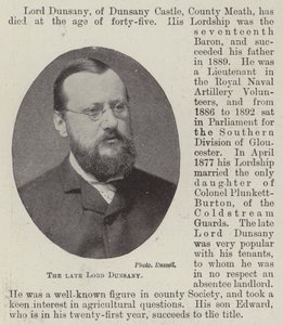 De overleden Lord Dunsany door English Photographer