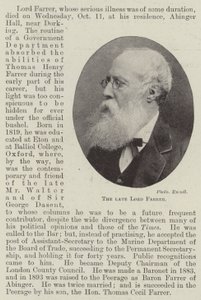De wijlen Lord Farrer door English Photographer