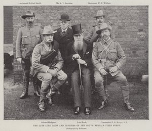 De overleden Lord Loch en officieren van de Zuid-Afrikaanse veldmacht