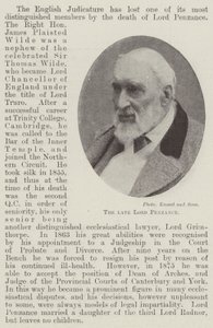 De overleden Lord Penzance door English Photographer