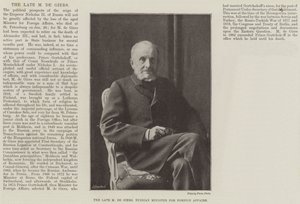 De overleden M de Giers, Russische minister van Buitenlandse Zaken door English Photographer