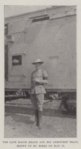 De overleden Majoor Heath en zijn Gepantserde Trein, opgeblazen door Boeren op 17 mei door English Photographer