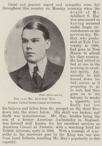 De overleden heer Adalbert Hay, Voormalig Consul van de Verenigde Staten in Pretoria door English Photographer