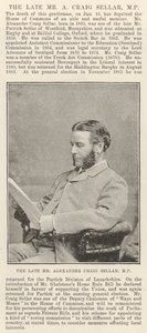 De wijlen meneer Alexander Craig Seller, parlementslid