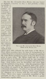De overleden Mr Alexander Keys Moore, redacteur van de Morning Post door English Photographer