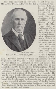 De wijlen Mr Arthur Pease, MP door English Photographer