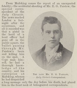 De overleden Mr. E G Parslow, Daily Chronicle Correspondent door English Photographer
