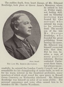 De overleden Mr. Edmund Routledge door English Photographer