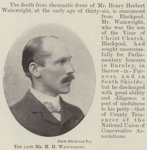 De wijlen meneer H H Wainwright door English Photographer