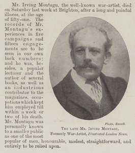 Wijlen Mr Irving Montagu, voormalig oorlogskunstenaar, Illustrated London News door English Photographer