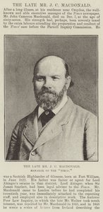 De wijlen de heer J C Macdonald, manager van de Times door English Photographer