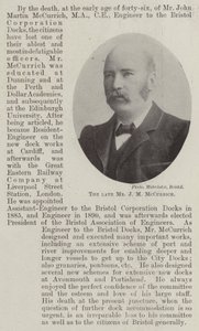 De overleden Mr J M McCurrich