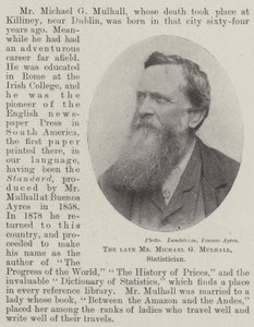 De overleden Mr. Michael G. Mulhall, statisticus door English Photographer