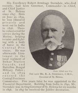 De overleden Mr R A Sterndale, CMG, gouverneur van Sint-Helena door English Photographer